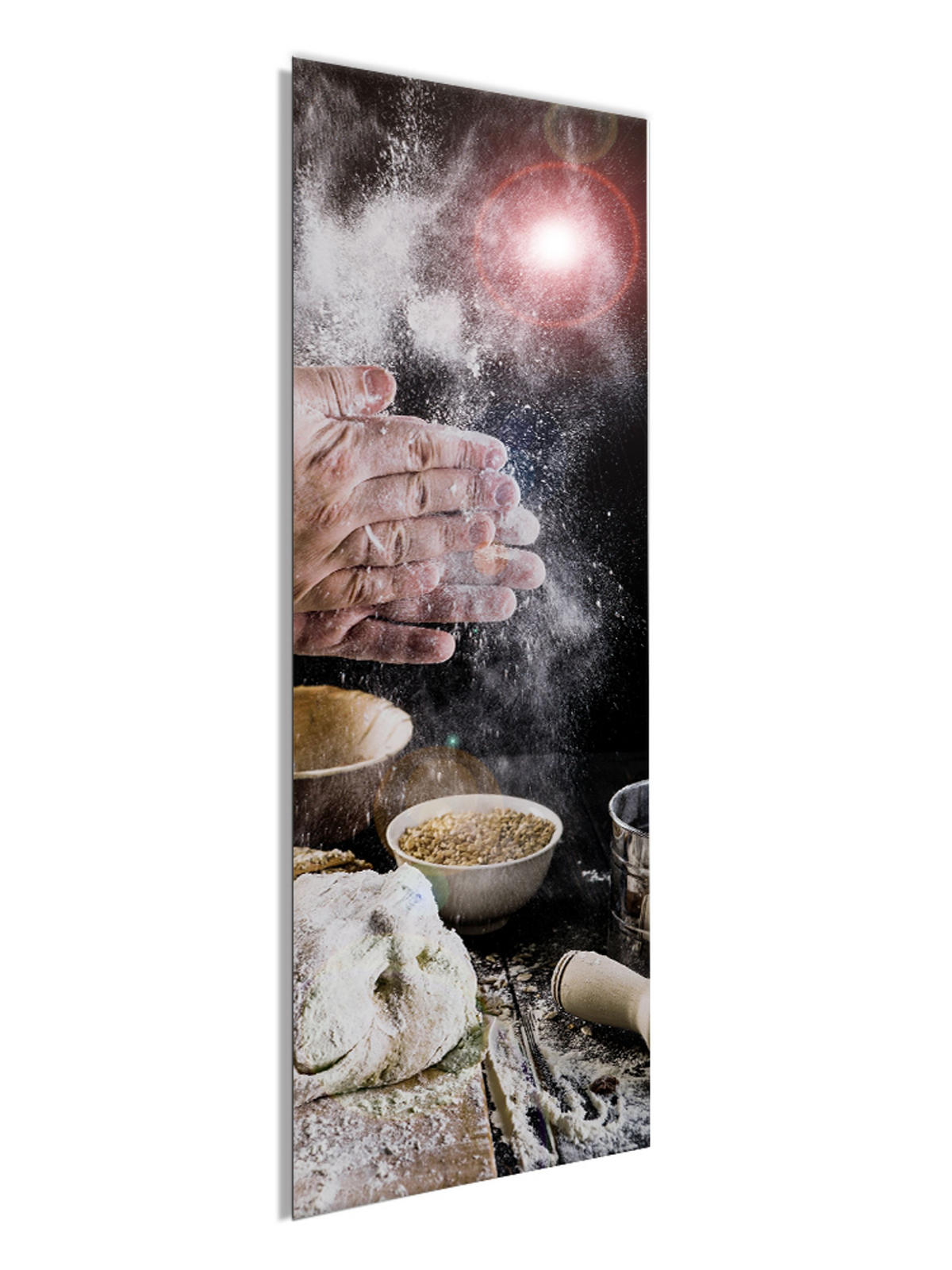 GLASBILD 30x80 cm Küche backen modern - Beige, Glas (30/80cm) - artissimo