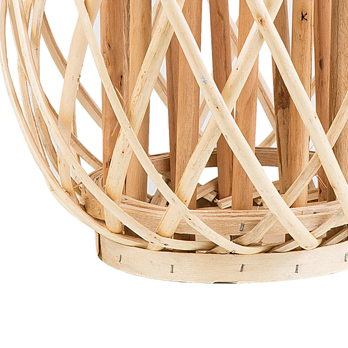 LATERNE Heller Holzfarbton Mauritius - Hellbraun, Holz (26/40/26cm) - Beliani