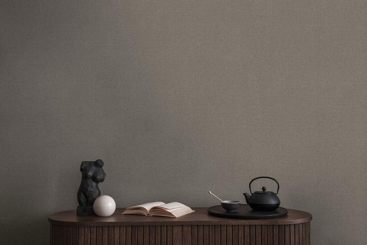 VLIESTAPETE Grau 53/1005 cm - Braun, Textil (53/1cm) - KUNSTLOFT