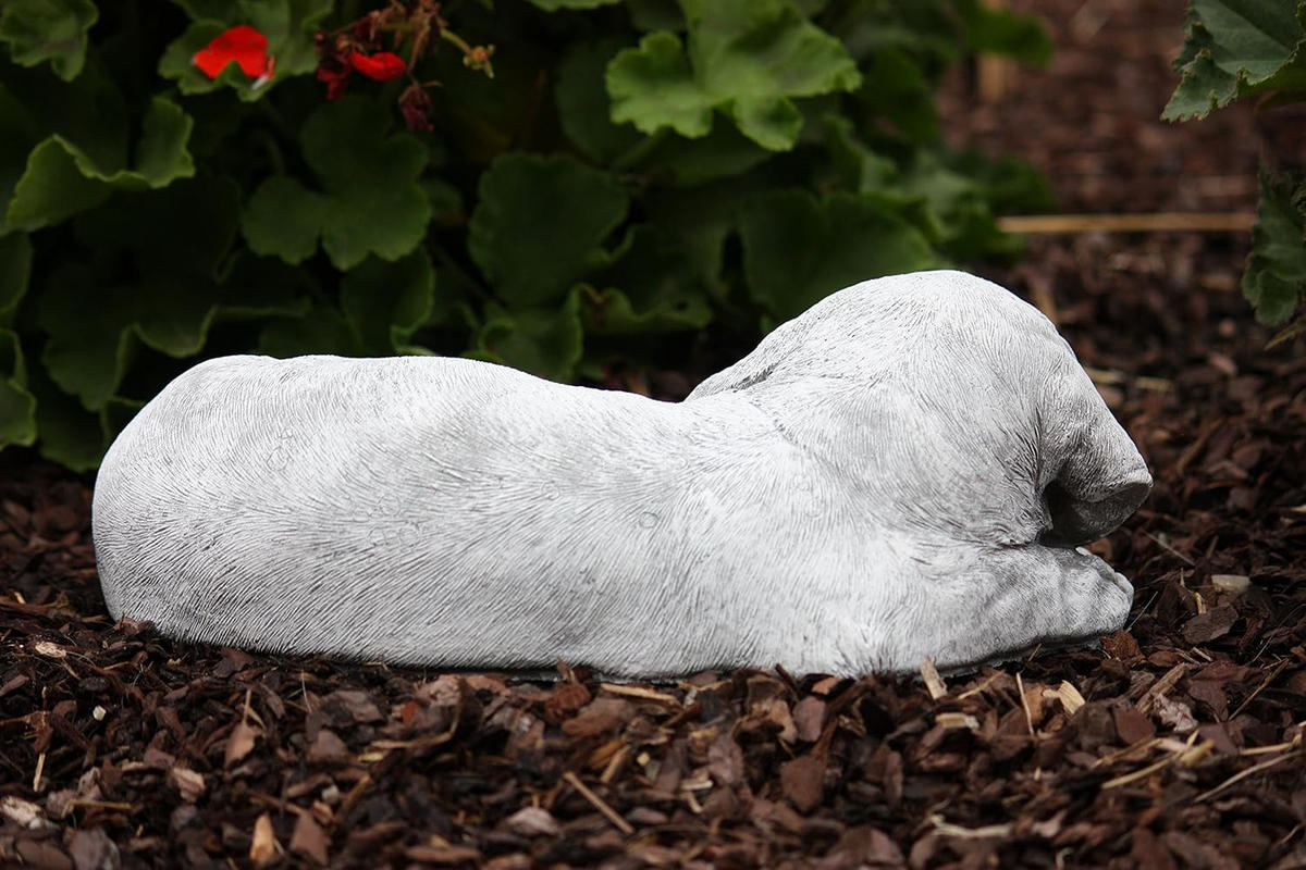 STEINFIGUR Hunde Welpe Labrador, Frostfest - Grau, Stein (30/11/18cm) - stoneandstyle