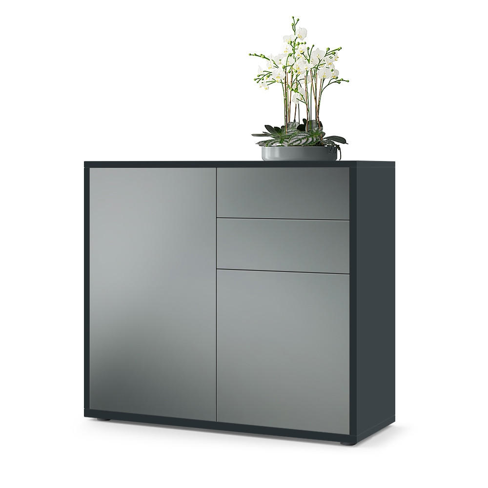 Vladon Kommode Graphit 79x74x36 cm