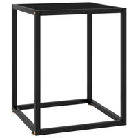 COUCHTISCH Schwarz mit Schwarzem Glas 40x40x50 cm - Schwarz, Glas (40/40/50cm) - furnicato