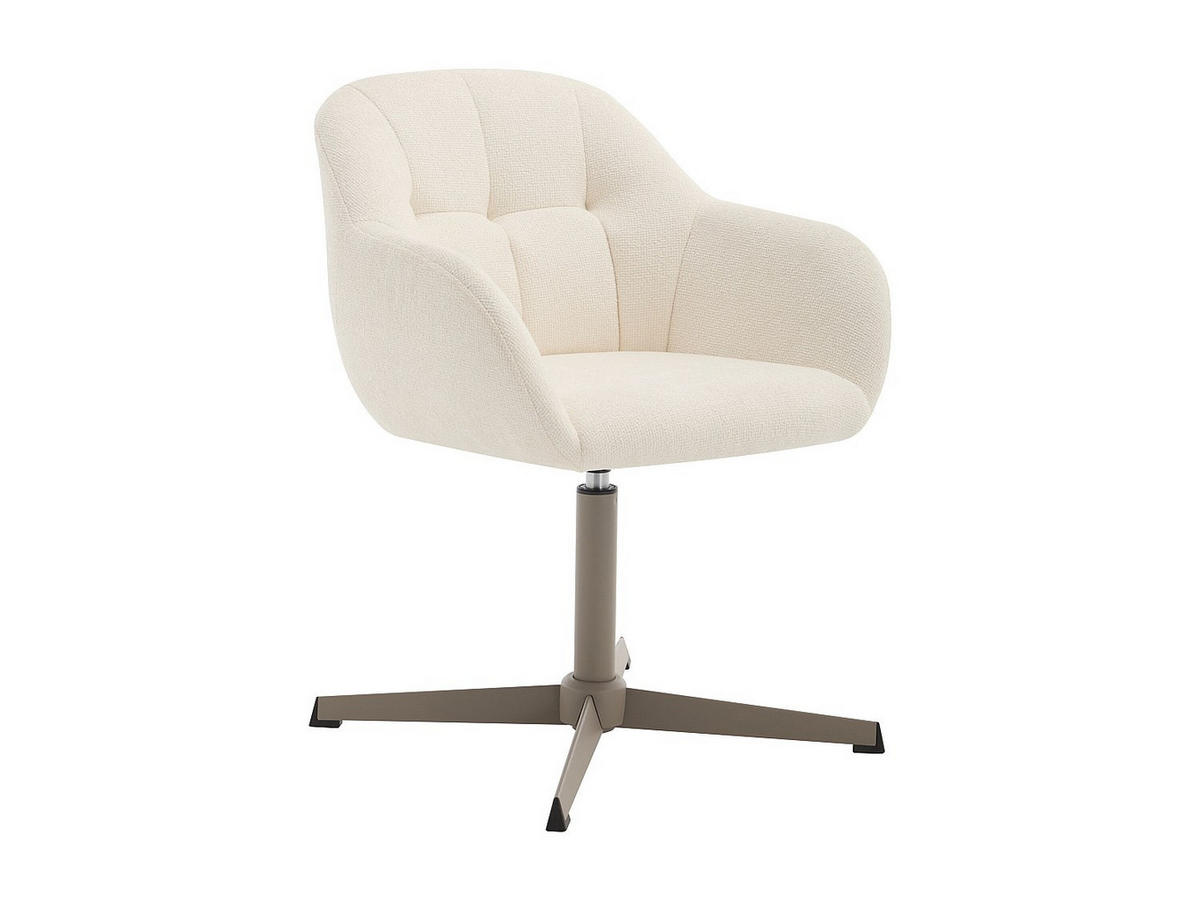 BÜROSTUHL - 59.5 cm x 61 cm - stoff - cremefarben Lanciega - Creme, Textil (59.5/79/61cm) - Vente-Unique