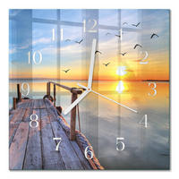 WANDUHR 30x30 cm - Pier - Multicolor, Glas (30/30/0.4cm) - TULUP