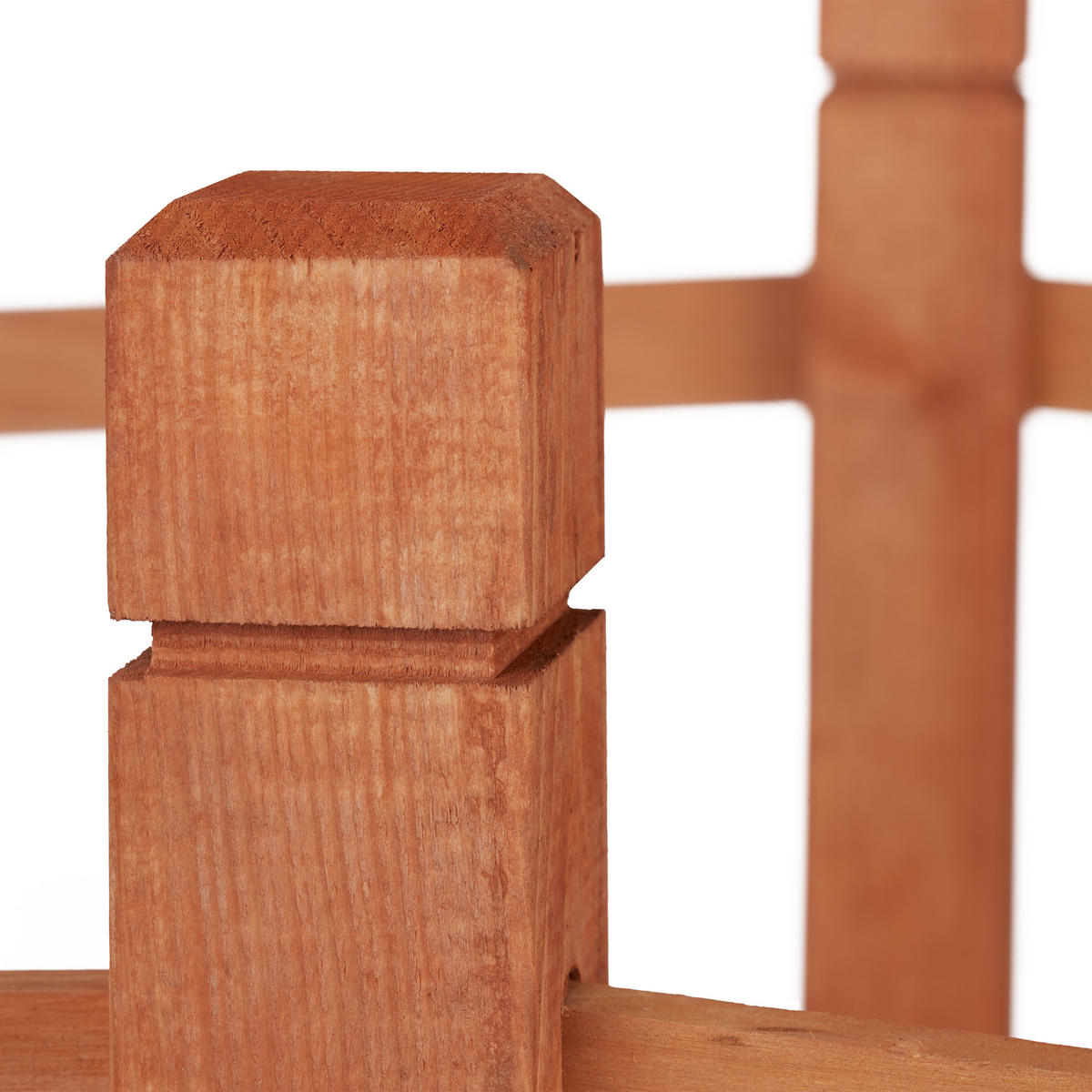 TEICHBRÜCKE Geländer - Hellbraun, Holz (60/140/56cm) - Relaxdays