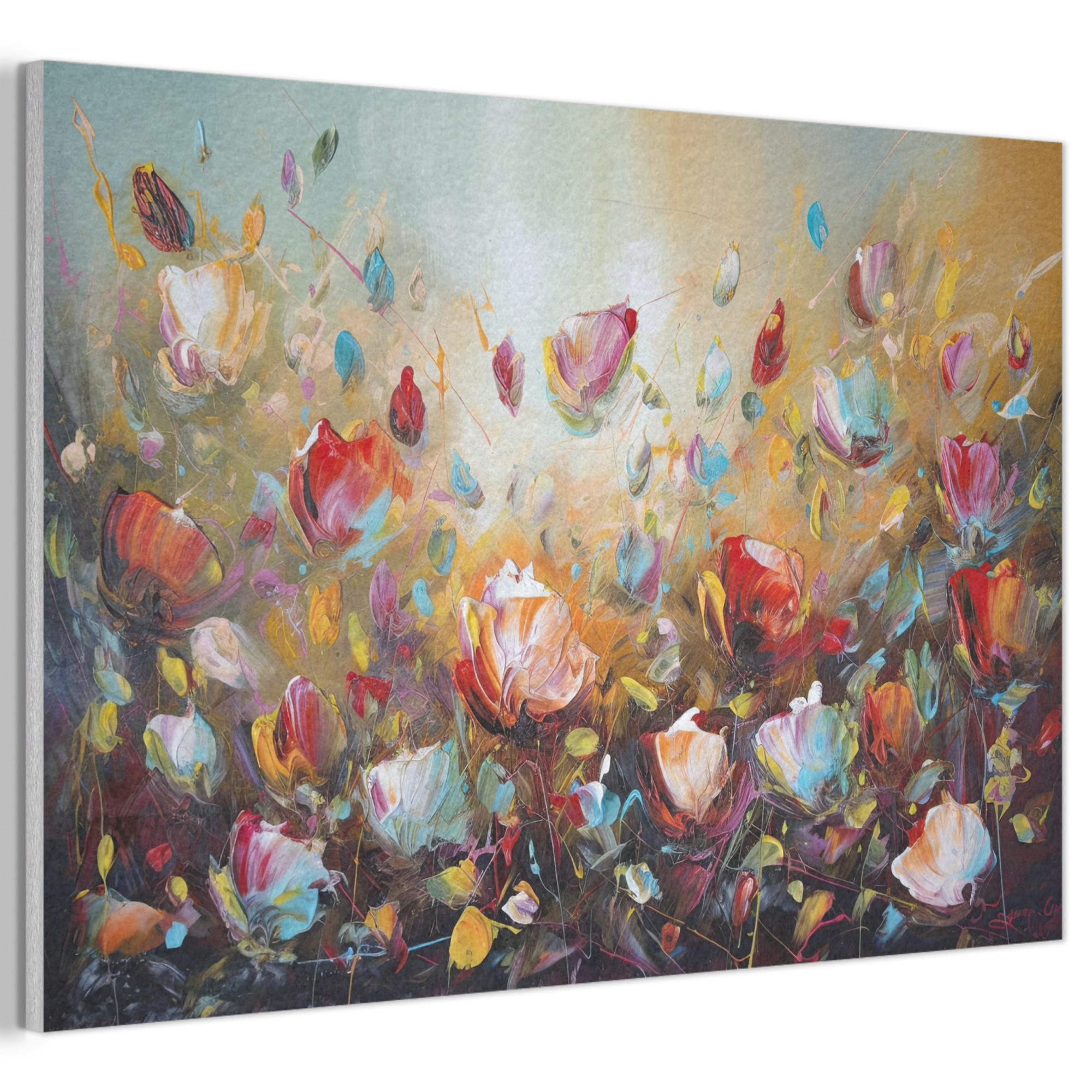 MuchoWow Akustikbild Mehrfarbig 90x60x0.9 cm