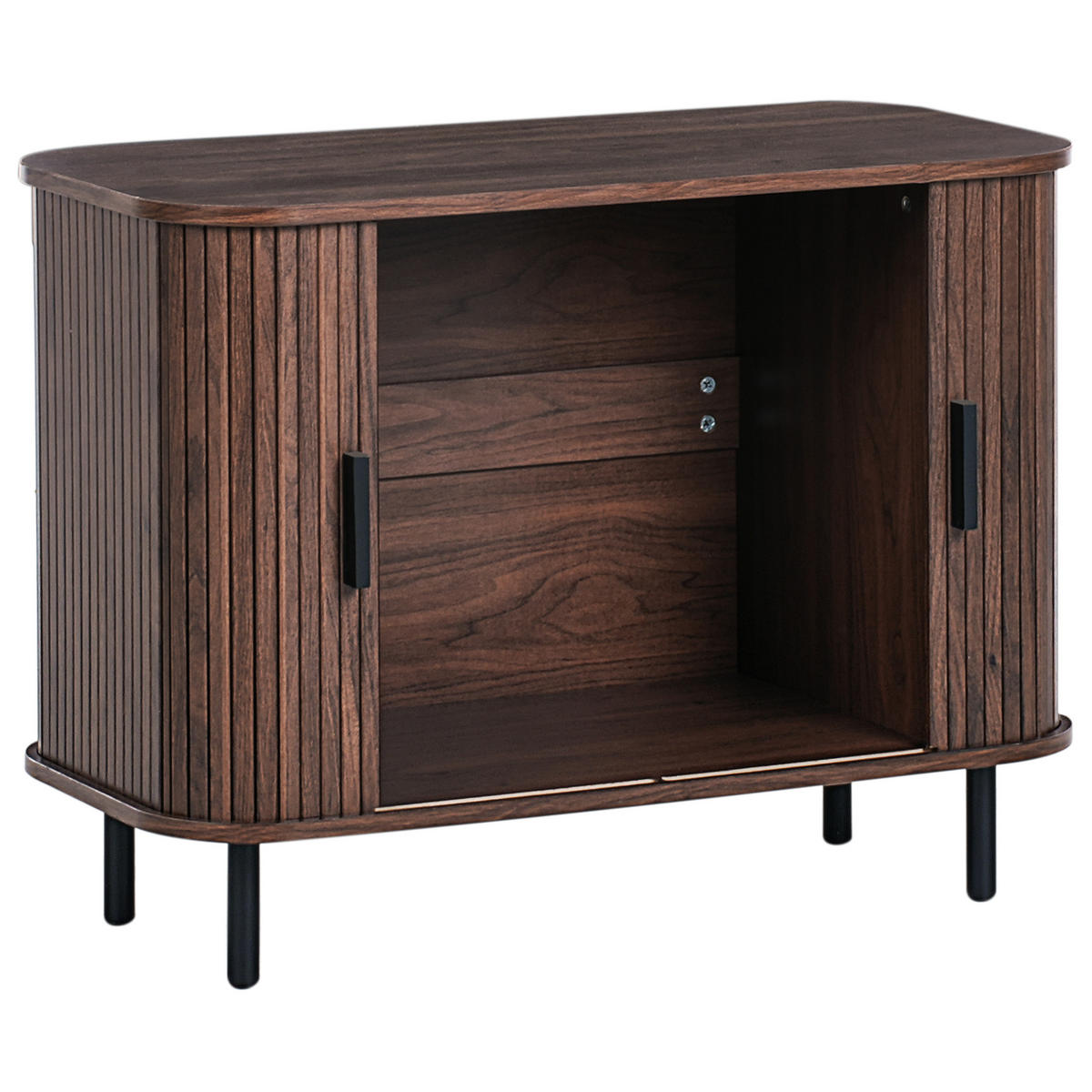 SCHRANK Braun Bradley - Braun, Holzwerkstoff (80/60/40cm) - Beliani