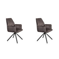 ESSZIMMERSTUHL Jamie - Braun - 61/56/90 cm - 2er-Set - Braun, Textil (56/90/61cm)