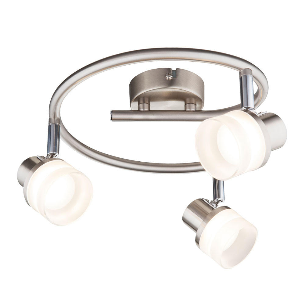 LED DECKENLEUCHTE FRISO I Silber Matt - Silberfarben, Metall (26/26/13.9cm) - Globo Lighting