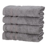 HANDTÜCHER 50x100 cm 450g/m2 im 4er Set, Handtuch Grau - Grau, Textil (50/100cm) - Carpe Sonno