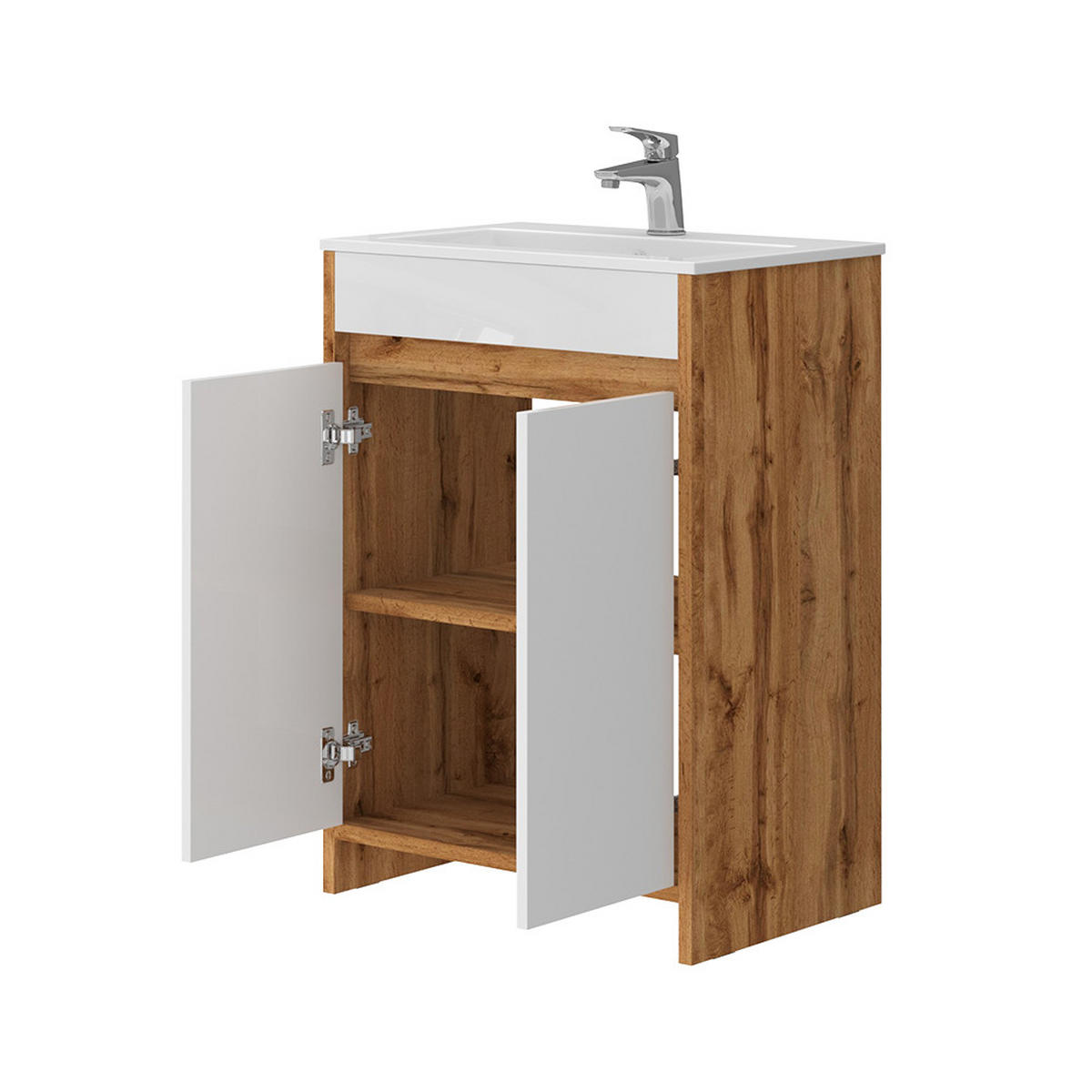 VANITY UNIT Lemgo Zlatý mocný dub - medově dubová, kompozitní dřevo (59.6/81.9/40cm) - Vicco