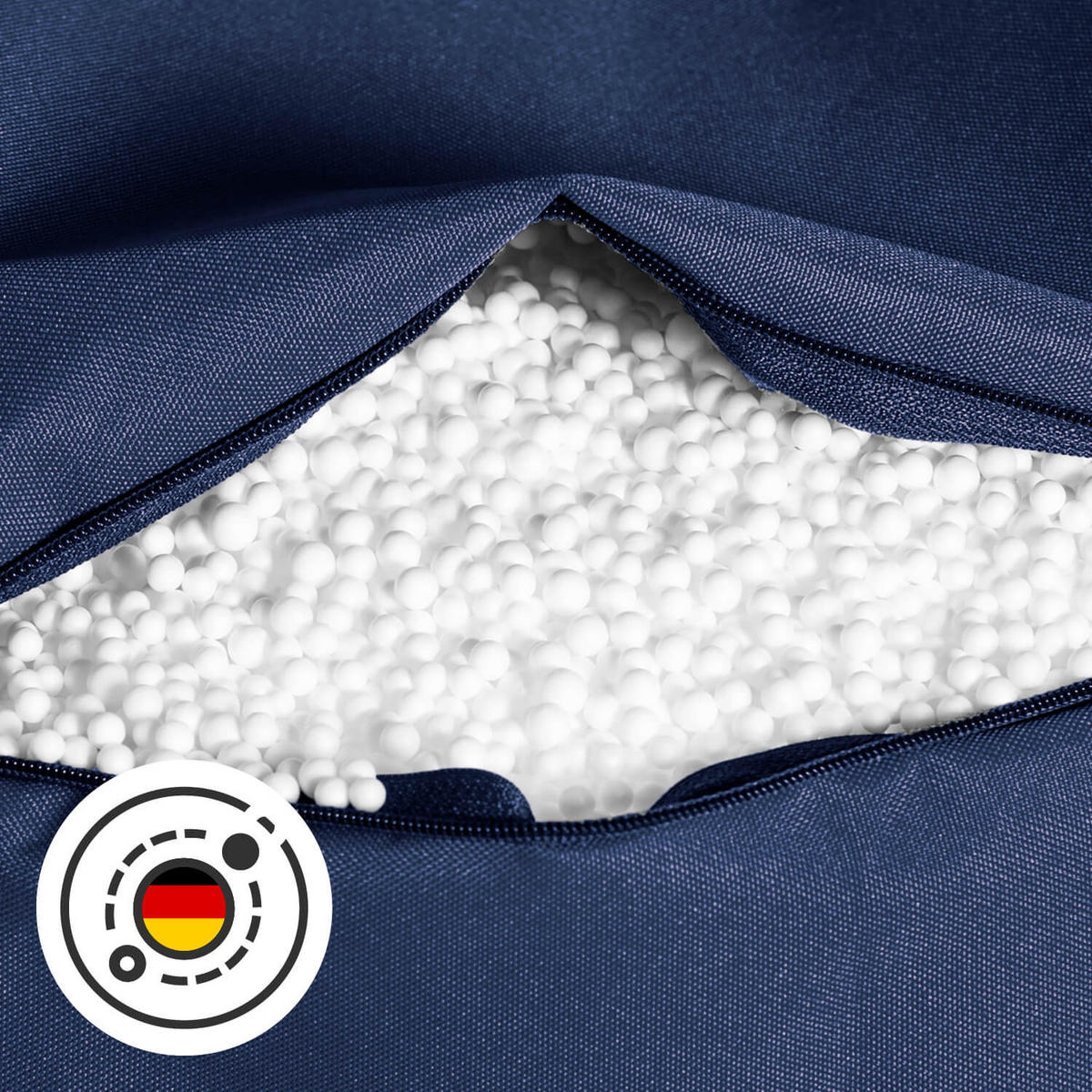 SITZSACK XXL Der Große - Dunkelblau, Textil (125/155/20cm) - Mokebo