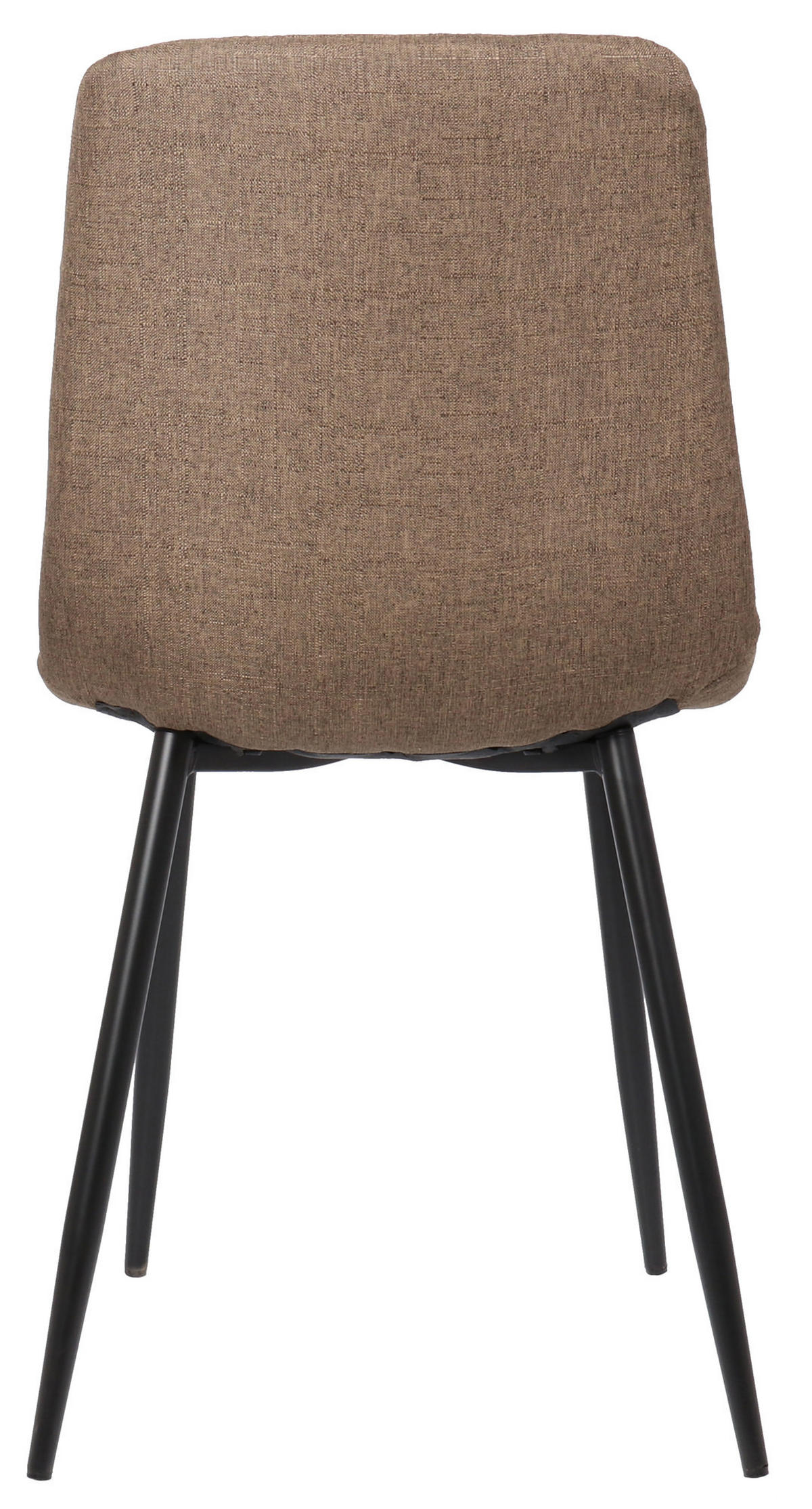 ESSZIMMERSTUHL Till Stoff, Gestell Metall matt Schwarz Braun - Schwarz/Braun, Textil/Metall (45/88/52cm) - TPFLiving