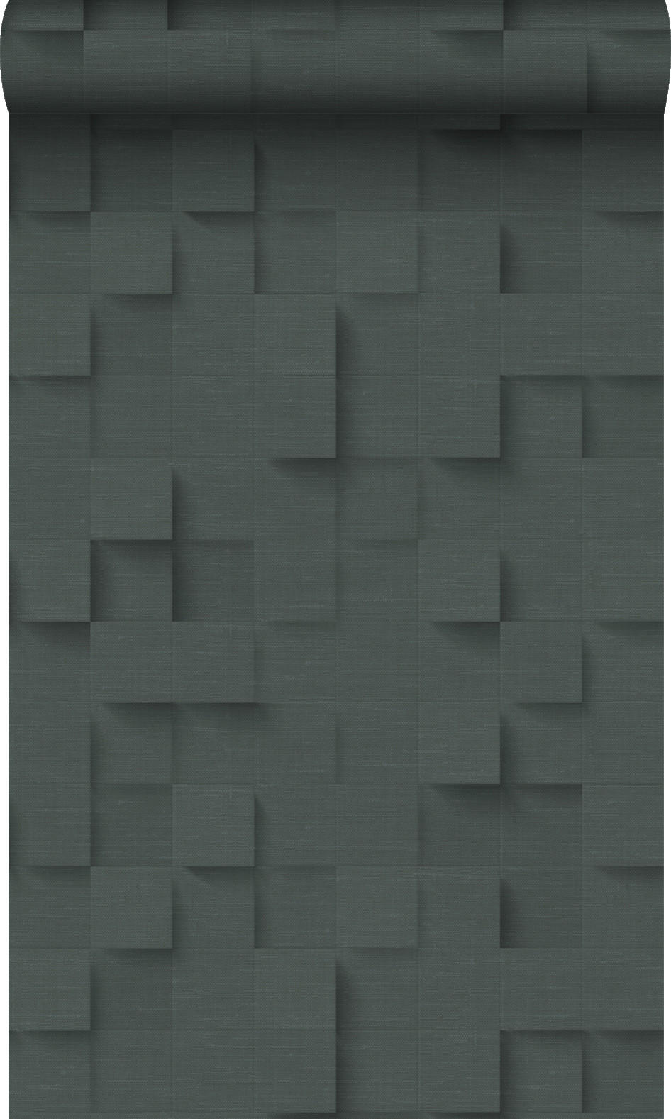 TAPETE 3D-Würfel 50 x 900 cm - Schwarz, Papier (50/900cm) - Origin Wallcoverings