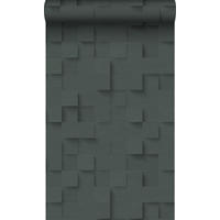 TAPETE 3D-Würfel 50 x 900 cm - Schwarz, Papier (50/900cm) - Origin Wallcoverings