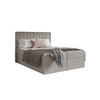 BOXBETT - Taschenmatratze + Topper 160x200 beige Chenille - Beige, Holz/Holzwerkstoff (160/200cm) - SIMKAM Furniture