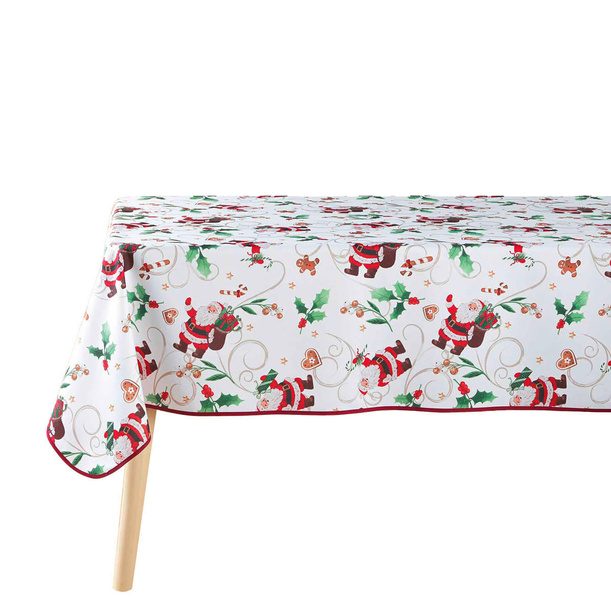 WEIHNACHTSTISCHDECKE gemustert Noel 150 x 240 cm 240/150/2 cm - Rot, Textil (240/150/2cm) - Douceur d´intérieur