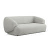 3-SITZER SOFA Bouclé Stoff Grau - Hellgrau/Schwarz, Kunststoff/Textil (212/81/98cm) - Makamii