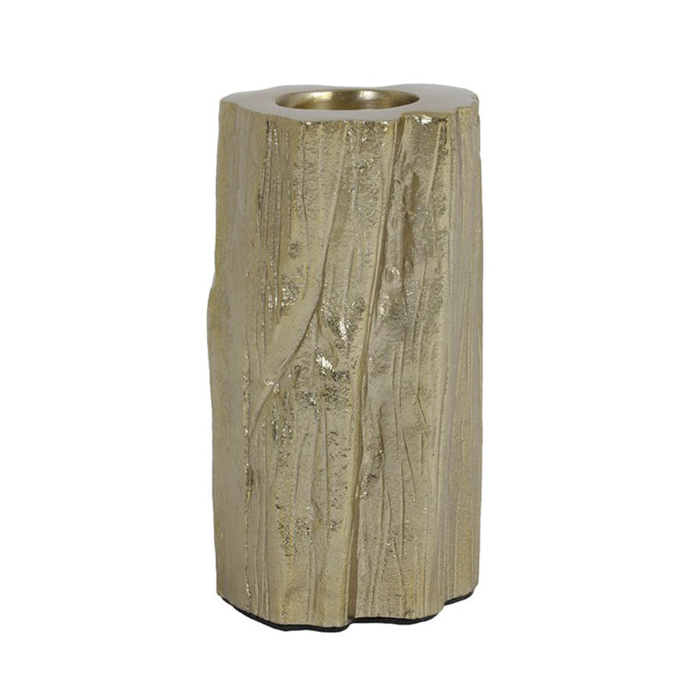 TEELICHTHALTER TOCON 9x8x16 cm, Metall, Gold - Goldfarben, Metall (16cm) - Light & Living