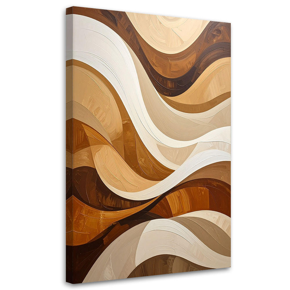 LEINWANDBILD 3D und geometrisch 80x120cm - Beige, Textil (80/120cm) - Feeby