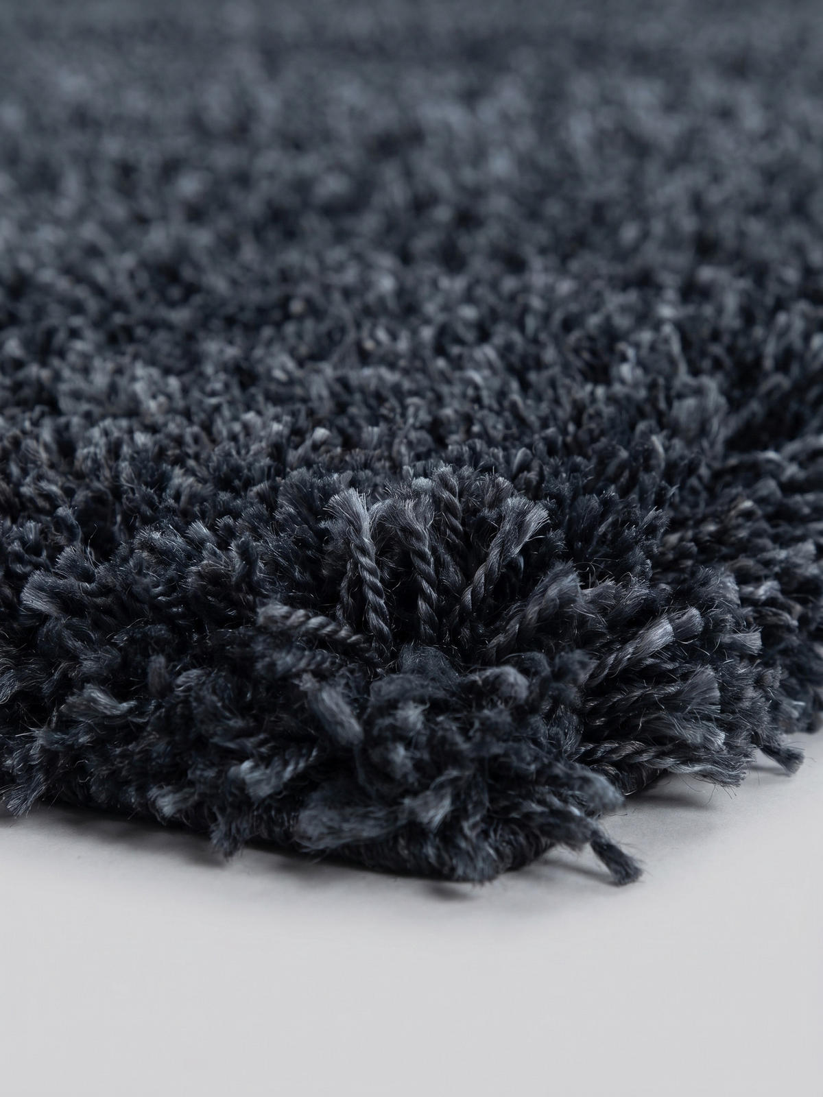 HOCHFLORTEPPICH SALZACH, einfarbig, aus Polypropylen, Anthrazit, 80 x 250 cm - Anthrazit, Textil (80/250cm) - KADIMA DESIGN