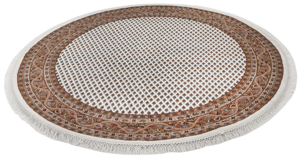 ORIENTTEPPICH Indo Mir, klassisch, strapazierfähig 200x200 cm - Creme, Textil (200/200cm) - Rug and Roll