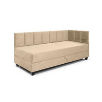 BOXBETT Kinderbett Eryk 80x200 cm mit Matratze und Bettkasten, rechts, beige - Beige, Kunststoff (80/200cm) - Margaret Hadas24