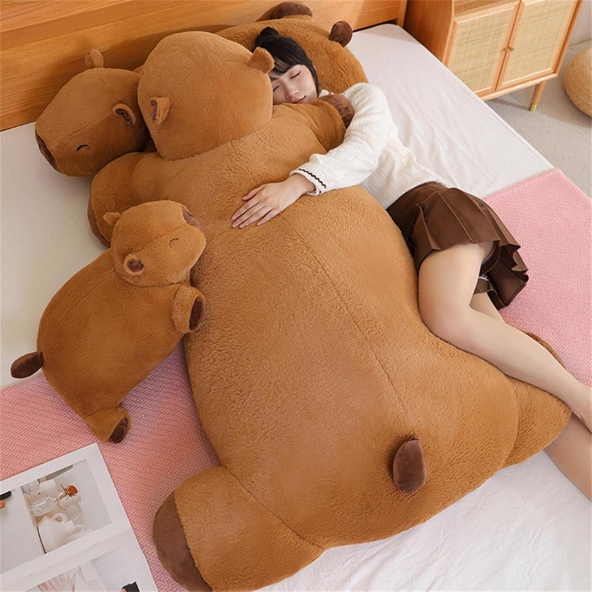 PLÜSCHKISSEN Capybara 60 cm - Braun, Textil (30/60cm)