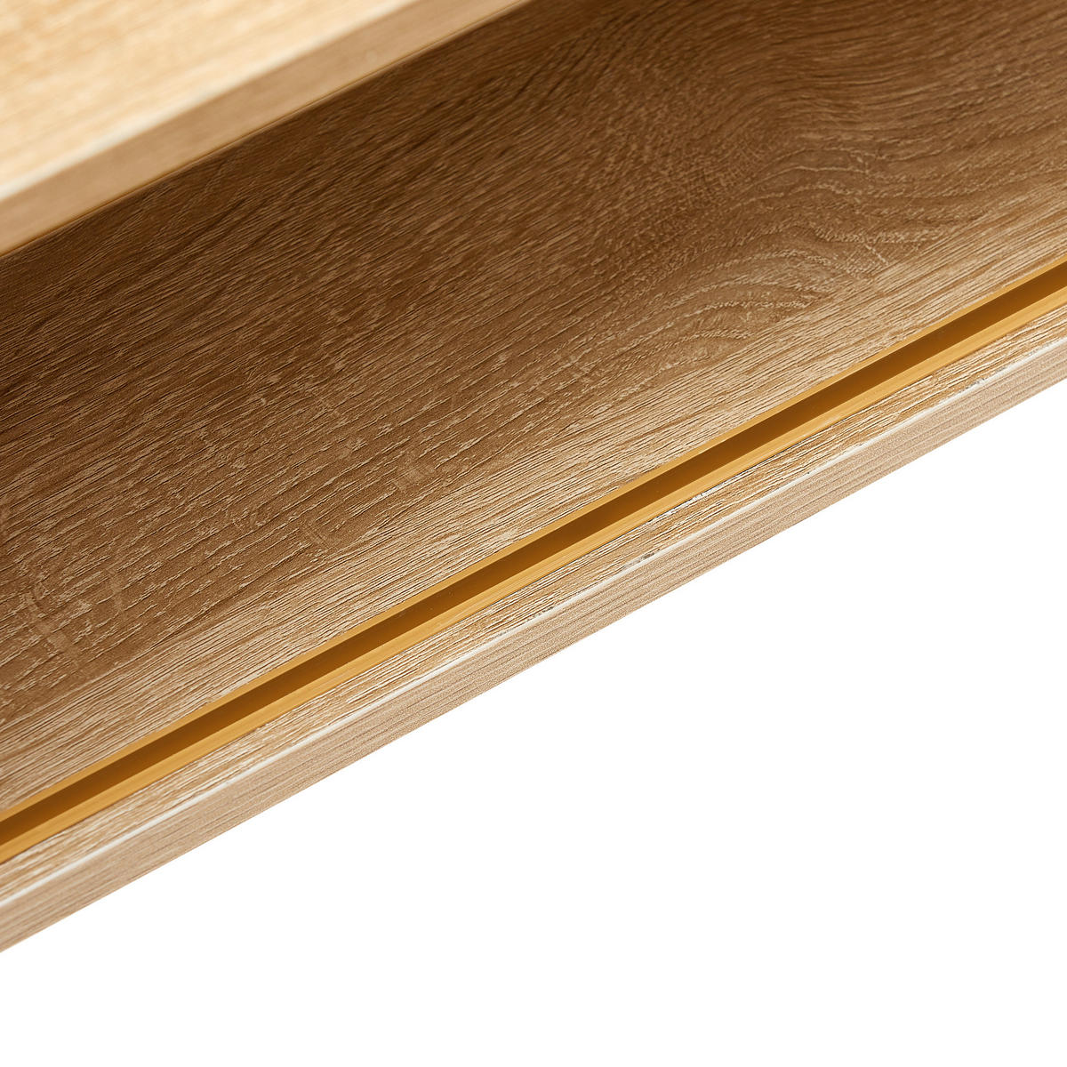KONFERENČNÍ STŮL v přírodní barvě, ratanový stolek s posuvnými dvířky, do obývacího pokoje, 105 × 55 × 40 cm - přírodní, kompozitní dřevo (55/105/40cm) - STILVORA