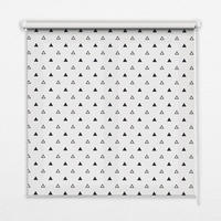 VNÚTORNÁ roleta - okenná roleta - roleta - 90x140 cm - Trojuholníky - čierna, plast (90/140/0.5cm) - TULUP