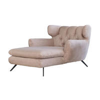 LONGSEAT CHAMRE Taupe - Taupe/Schwarz, Textil/Metall (130/95/160cm) - KAWOLA