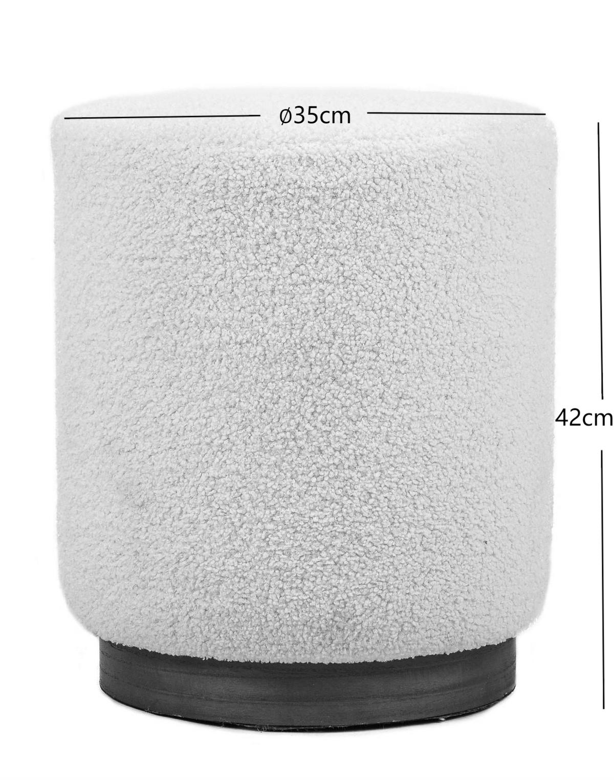 POUF Samt Braun - Braun, Textil (35/42/35cm) - Nordlys