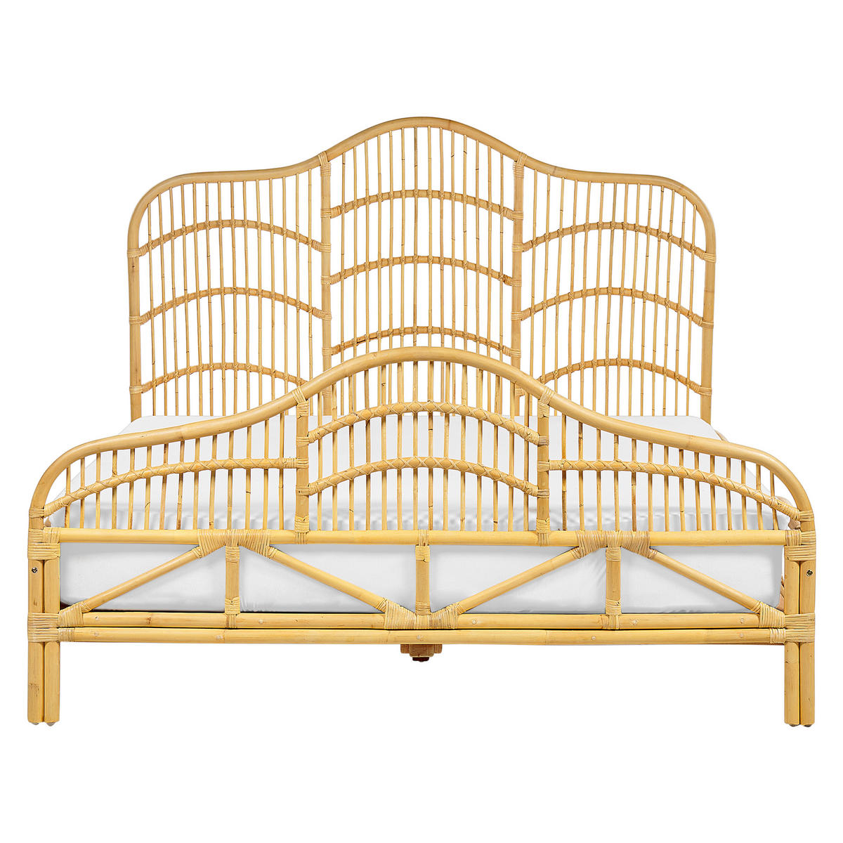 DOPPELBETT 160/200cm Heller Holzfarbton Domeyrot - Hellbraun, Naturmaterialien (160/200cm) - Beliani
