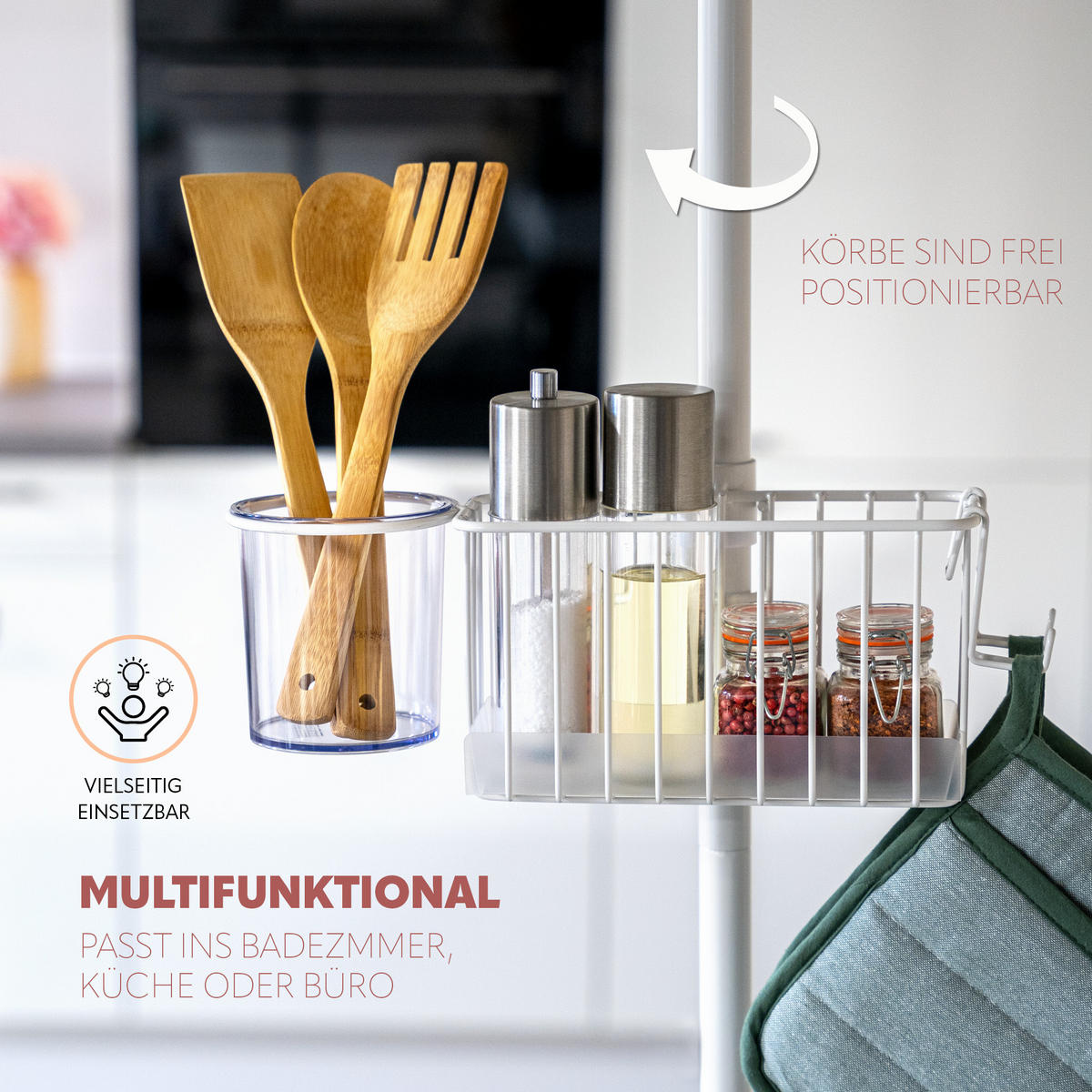 BADREGAL, weiß - Weiß, Metall (34.5/290/14cm) - bremermann