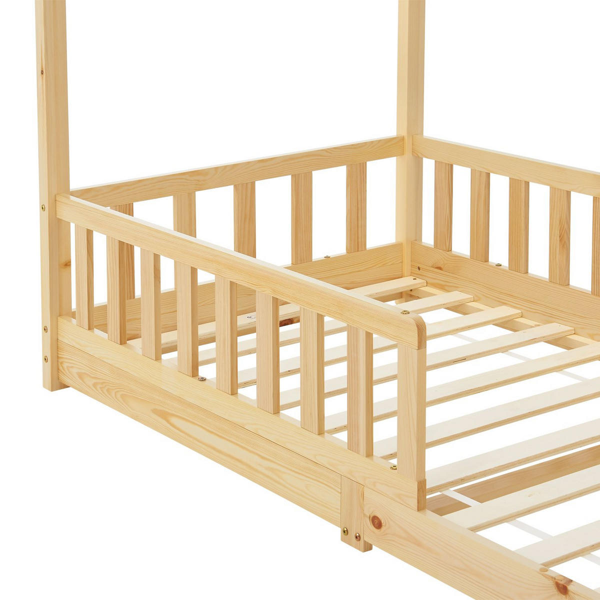 KINDERBETT Marli natur 90x200 cm - Naturfarben, Holz (90/200cm) - Juskys