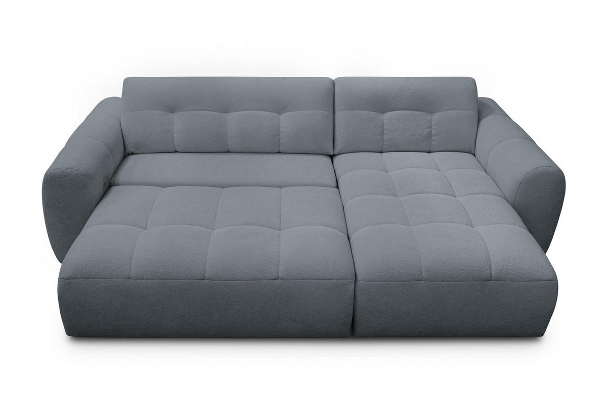 ECKSOFA LUMERO 4-Sitzer RECHTS, graphitfarben - Schwarz/Graphitfarben, Holz/Textil (275/166cm) - Courtois Laville