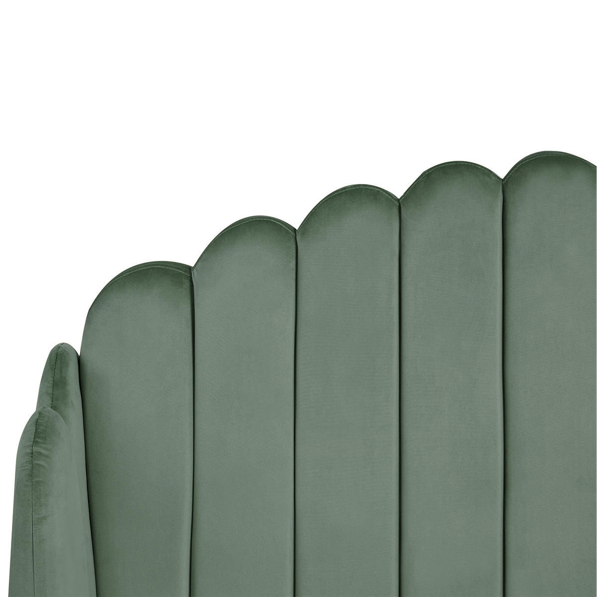 BETT mit Lattenrost 120/200 cm Grün Ambillou - Goldfarben/Grün, Textil (120/200cm) - Beliani