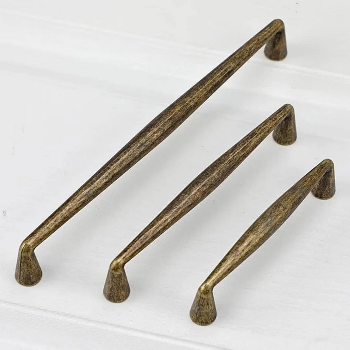 MÖBELGRIFF Antik Messing 6er-Set 96 mm - Goldfarben, Metall (2.6/1/10.8cm)