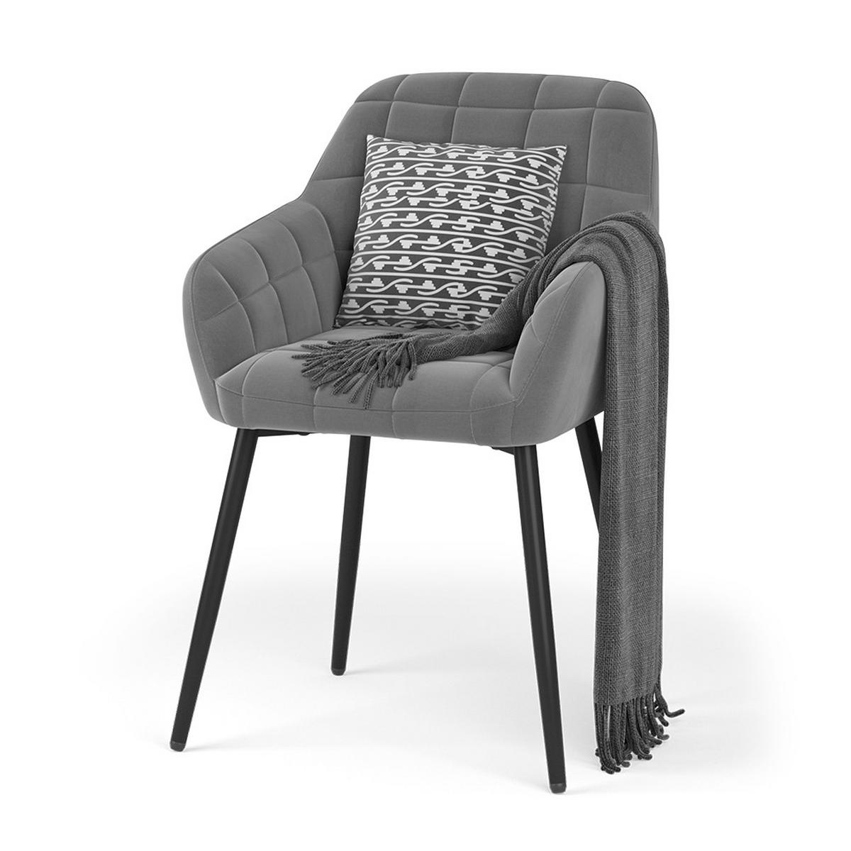 ESSZIMMERSTUHL Relio Grau 53.5 x 55.5 cm - Grau, Textil (53.5/79/55.5cm) - Vicco