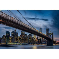 FOTOTAPETE Skyline von New York 375 x 270 cm - Blau, Papier (375/270cm) - Sanders & Sanders