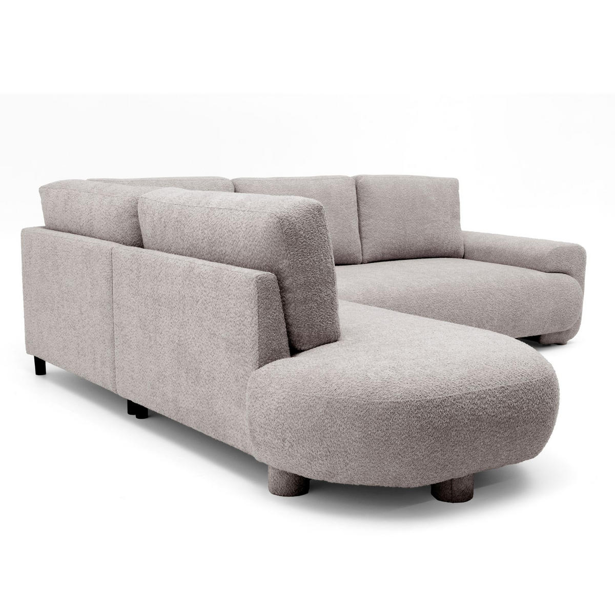 4-SITZER Ecksofa MIRABEL L Links 285x255 cm Bouclé Mauve - Mauve, Holz/Kunststoff (285/255cm) - Muffo