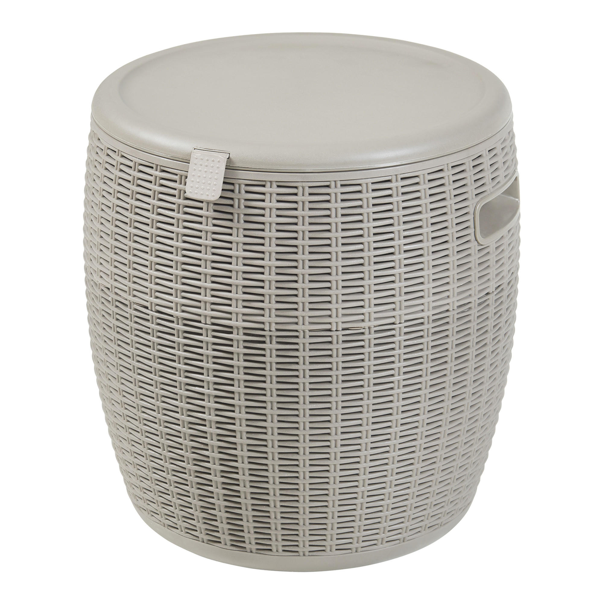 KÜHLBOX-HOCKER Avetrana - Hellbraun, Kunststoff (40/44/40cm) - casa.pro