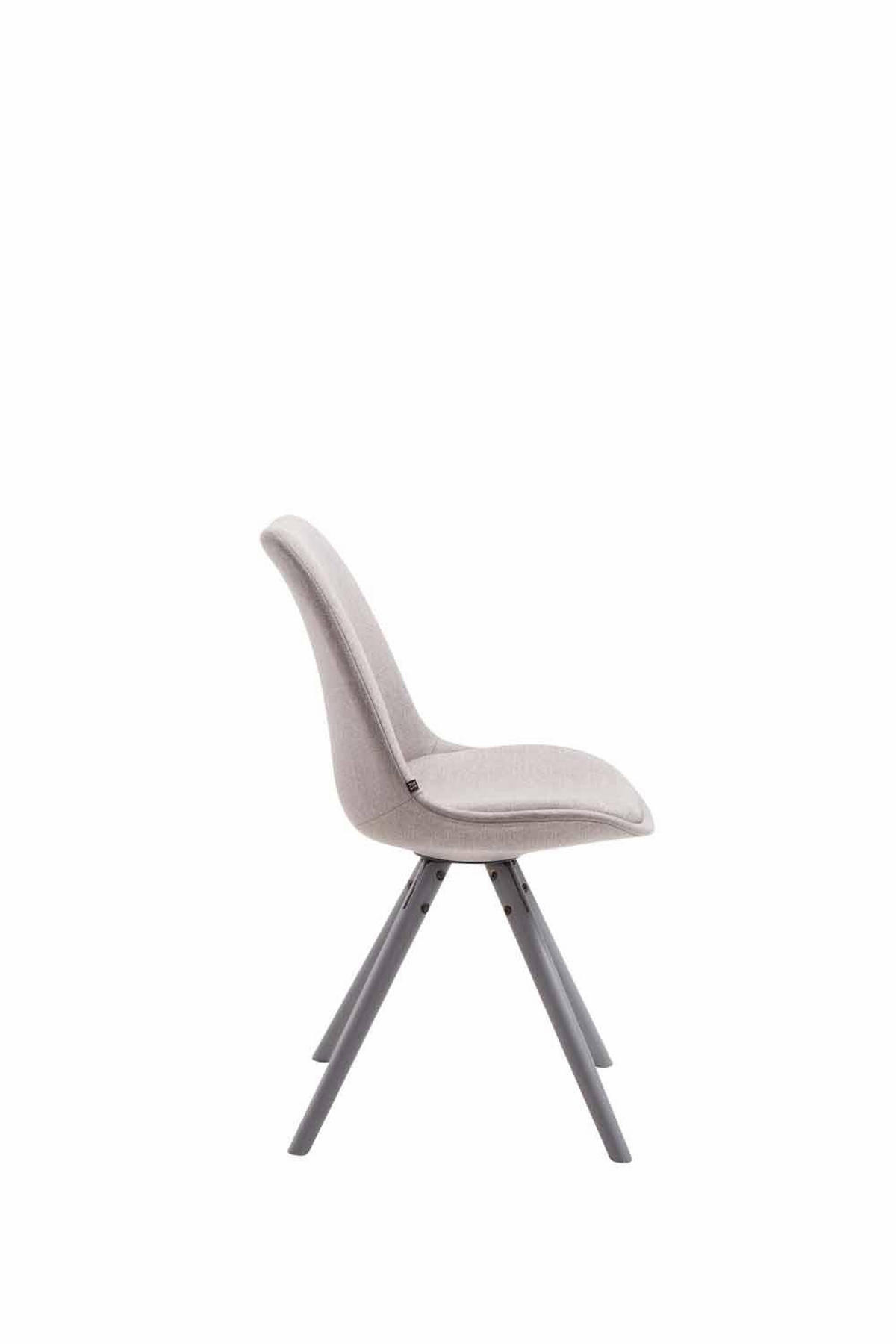 STUHL Stoff grau - Grau, Holz/Textil (48/84/56cm) - CLP