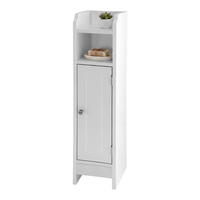 BADEZIMMERSCHRANK Weiß Landhausstil 80 cm - Silberfarben/Weiß, Holzwerkstoff/Metall (18/80/20cm) - Relaxdays