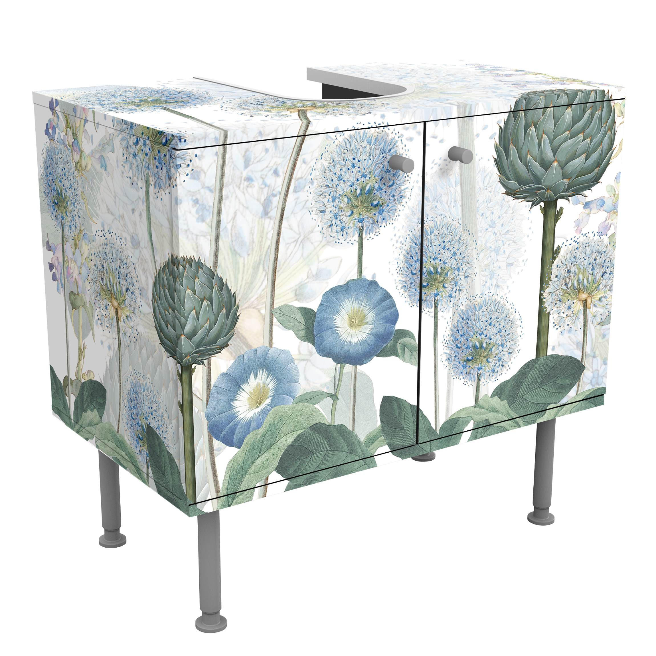 Bilderwelten Waschbeckenunterschrank Blau 60x55x35 cm