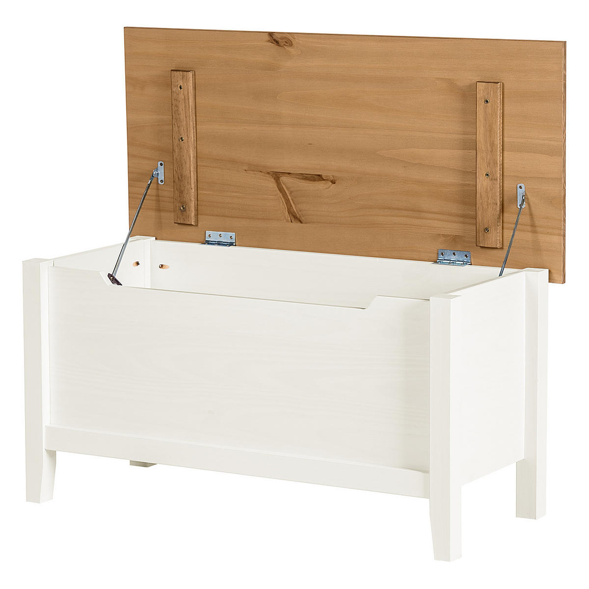 GARDEROBENBANK - Kiefer massiv - Kieferfarben, Holz (90/45/42cm) - home24