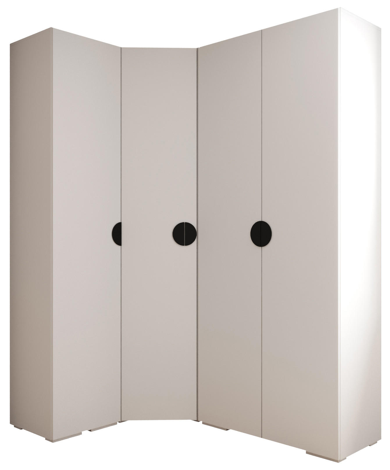 GARDEROBEN-SET 236,7/181,7/47 - Schwarz/Weiß, Holz/Kunststoff (181.7/236.7/47cm) - Abiks Möbel
