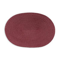 TISCHSET Oval, Kunstfaser, Weinrot, 45 x 31 cm, 6653 - Rot, Kunststoff (45/31/1cm) - Continenta