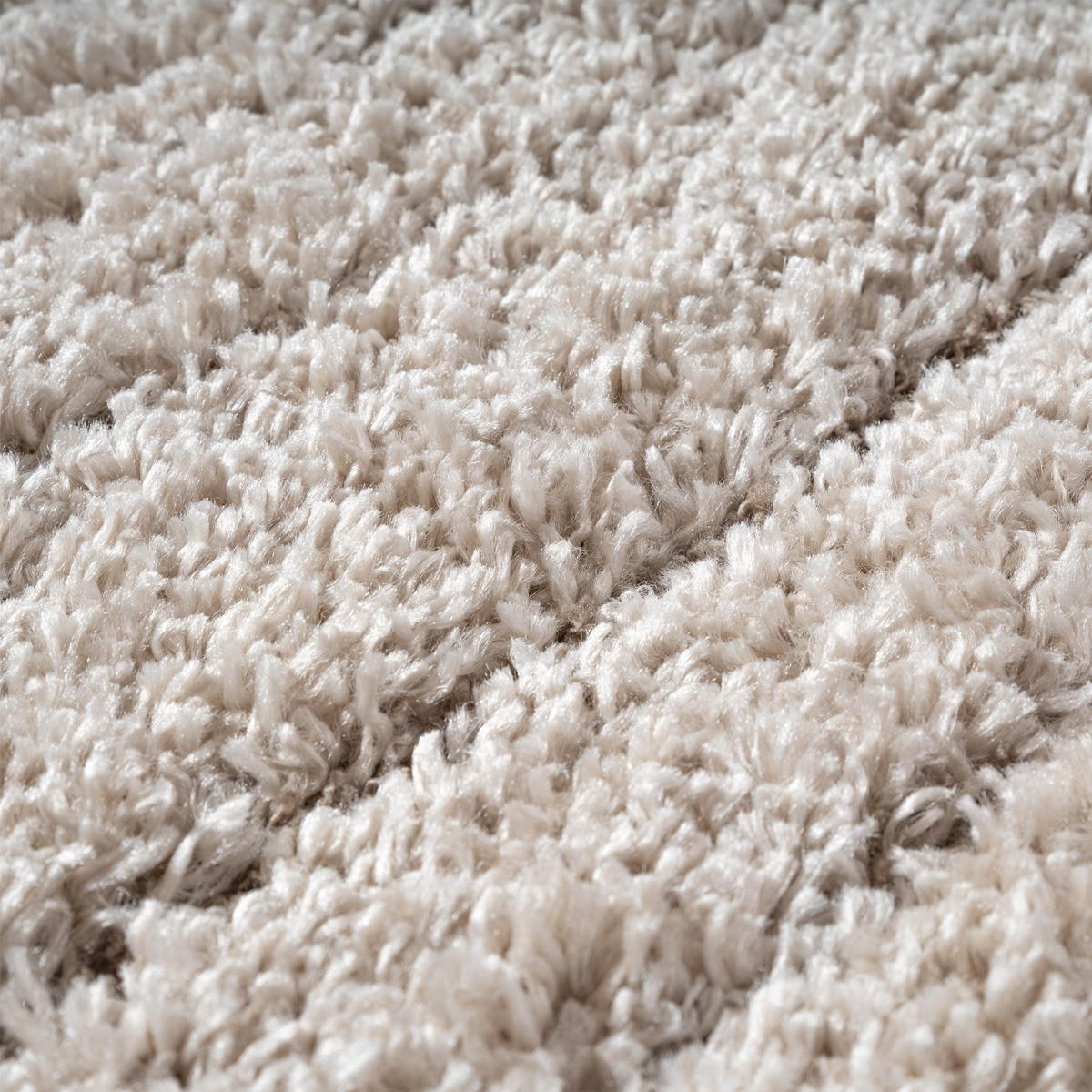 HOCHFLORTEPPICH Streifen ATRIO Polypropylen Beige 120 x 170 cm - Beige, Textil (120/170cm) - KADIMA DESIGN