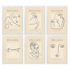 POSTER Set Mit 6 Illustrationen Von Pablo Picasso Starren A3 Weißer Rahmen - Weiß, Papier (29/3cm) - Nacnic